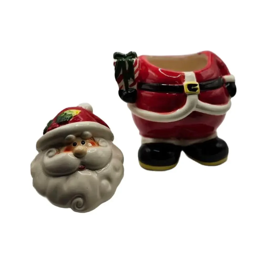 Vintage Christmas Santa Cookie Jar